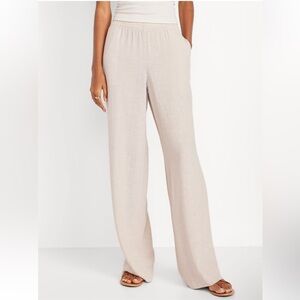 Old Navy High Waist Linen Wide Leg Pants